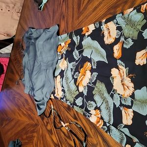 GORGEOUS  silken top and matching wrap skirt